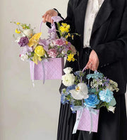 ギフトバッグ フラワーバッグ 持ち手付き ラッピング用品 クラフト DIY 花束 ブーケ プレゼント 贈り物 結婚式 誕生日 記念日