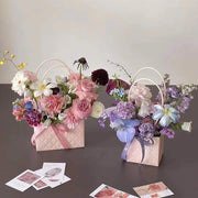 ギフトバッグ フラワーバッグ 持ち手付き ラッピング用品 クラフト DIY 花束 ブーケ プレゼント 贈り物 結婚式 誕生日 記念日