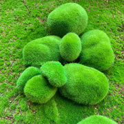 フェイク苔石 5個セット 苔玉 石 岩 コケリウム テラリウム ふさふさ 草 緑 人工植物 フェイクグリーン イミテーション リアル インテリアアイテム
