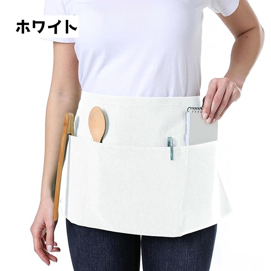 カフェエプロン エプロン 腰エプロン レディース 女性 ショート丈 商品画像4