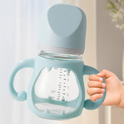 哺乳瓶ホルダー 哺乳びんホルダー 持ち手 ベビー用品 持ち歩き ハンドル シリコン 柔らかい 持ちやすい 哺乳瓶カバー 赤ちゃん ソフト