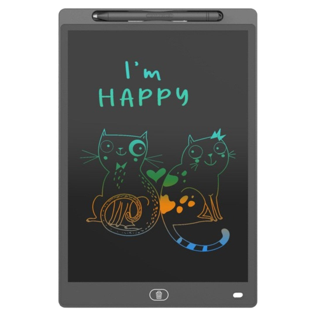 電子メモパッド デジタルメモ お絵かきボード 10インチ 12インチ ペン付き 電池式 タブレット LCD液晶パネル 大画面 手書き 子ども 大人 伝言板 筆談 計算 ワンタッチ削除
