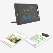電子メモパッド デジタルメモ お絵かきボード 8.5インチ タッチペン付き 電池式 タブレット LCD液晶パネル 大画面 手書き 子ども 大人 伝言板 筆談 計算 ワンタッチ削除