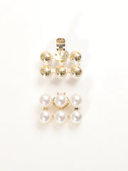 シューズクリップ 2個セット 1足分 シューパーツ レディース シューズアクセサリー フェイクパール パール調 上品 華やか 入学式 卒業式 結婚式 お呼ばれ 発表会 ビジネス 靴の飾り クリップタイプ ワンタッチ おしゃれ 靴用 パンプス 挟むだけ