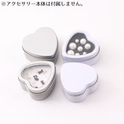 アクセサリーケース 2個組 ジュエリーボックス 小物入れ ブリキ缶 蓋付き ハート 可愛い ミニ コンパクト プレゼント ギフト