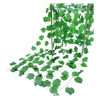 フェイクグリーン 5本セット 人工観葉植物 造花 リーフ 葉っぱ I【ブドウ葉】2.3m バリエーション画像