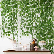 フェイクグリーン 5本セット 人工観葉植物 造花 リーフ 葉っぱ 壁掛け 吊り下げ 蔓 ツル つる 巻き付け ウエディング ウェルカムボード 結婚式 披露宴 ウエルカムボード リビング 玄関 おしゃれ ナチュラル 装飾 飾り インテリア