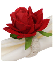 ナプキンリング 同色4個セット ナプキンホルダー リング バックル フラワー 薔薇 バラ 結婚式 披露宴 ホテル パーティー ディナー レストラン テーブル装飾 飾り 上品 おしゃれ シンプル きれいめ 高級感