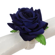 ナプキンリング 同色4個セット ナプキンホルダー リング バックル フラワー 薔薇 バラ 結婚式 披露宴 ホテル パーティー ディナー レストラン テーブル装飾 飾り 上品 おしゃれ シンプル きれいめ 高級感