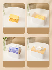 ティッシュ底上げスプリングホルダー 単品 ばねホルダー 支え台 スプリング バネ シンプル ティッシュケース ティッシュボックス ティッシュ 底上げ 押し上げ かさ上げ 茶色 黄色
