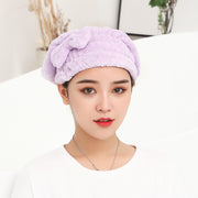 タオルキャップ ヘアドライタオル ヘアタオル バス用品 バスグッズ お風呂 リボン レディース 吸水 洗髪 プール 温泉 シンプル かわいい