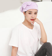 タオルキャップ ヘアドライタオル ヘアタオル バス用品 バスグッズ お風呂 リボン レディース 吸水 洗髪 プール 温泉 シンプル かわいい