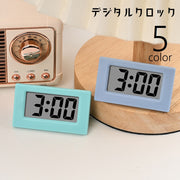 デジタル時計 置き時計 デジタル式 インテリア小物 雑貨 日付表示 時間表示 大画面 電池式 玄関 寝室 リビング キッチン 子供部屋 コンパクト シンプル スタイリッシュ 見やすい 黒 青 白 ピンク