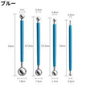 細工棒 4本セット 4本入り 丸棒 シンプル 粘土 クレイ 陶芸 クラフト 造形 工作 工芸 DIY 手作り 粘土ツール クレイツール 工具 黒 青 紫 ローズ色 ミント色