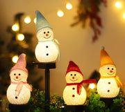 イルミネーションライト LEDライト ソーラー充電式 太陽光パネル 差し込み 雪だるま スノー クリスマス パーティ リチウム 屋外装飾 デコレーション おしゃれ かわいい 飾り付け