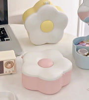 アクセサリーケース ジュエリーボックス アクセサリーボックス 収納ケース 花型 フラワー 女の子 女性 ミラー付き 鏡 かわいい おしゃれ キュート ピンク カラバリ豊富