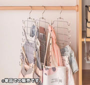 多機能ハンガー 8連 折りたたみ式 単品 大容量 収納 吊り下げ式 衣類収納 ブラジャー収納 ネクタイ収納 整理整頓 片付け すき間収納 シンプル 便利 生活雑貨 日用品
