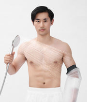 防水カバー 患部カバー 大人用 男性 女性 男女兼用 介護用品 入浴介助用品 入浴 シャワー お風呂 防水 防汚 ゴムバンド 足 脚 膝 ふくらはぎ 太もも 腕 肘 手 包帯保護 繰り返し使える 折りたたみ フィット
