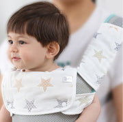 抱っこひも用カバー 胸当てパッド 3点セット ベビー用品 赤ちゃん よだれカバー ビブ ガーゼ 着脱簡単 スナップボタン ギフト