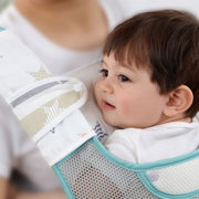 抱っこひも用カバー 胸当てパッド 3点セット ベビー用品 赤ちゃん よだれカバー ビブ ガーゼ 着脱簡単 スナップボタン ギフト