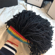 ニット帽 ニットキャップ ドレッドヘア風 レゲエ風 ヒップポップ風 男女兼用 ユニセックス メンズ レディース ウィッグ ユニーク 面白い 仮装 ハロウィン イベント 行事 派手 目立つ お洒落