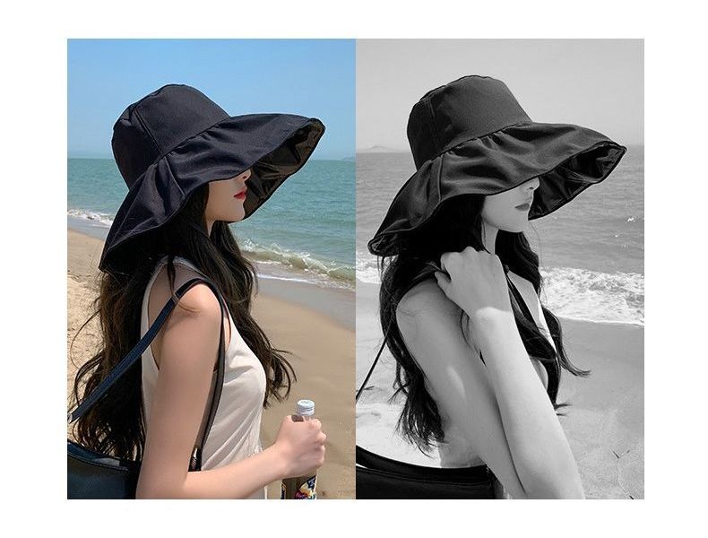 UVカット帽子 バケットハット サファリハット レディース つば広帽子 春夏 商品画像5