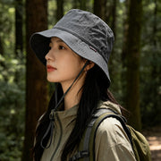 サファリハット バケットハット バケハ レディース 女性 帽子 ファッション雑貨 あご紐付き 薄手 通気性 日よけ 日焼け防止 無地 シンプル カジュアル 可愛い キュート クール かっこいい 春 夏 アウトドア 登山 釣り 旅行 サンハット 紫外線対策 軽量 レジャー