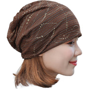 ターバンキャップ ニット帽 帽子 レディース 女性 ニットキャップ ビーニー 春夏 秋 薄手 ワッチキャップ ニットワッチ シンプル おしゃれ カジュアル 上品 散歩 旅行 婦人 ミセス 黒 紺 ラメ風 ケア帽子