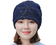 ターバンキャップ ニット帽 帽子 レディース 女性 ニットキャップ ビーニー 春夏 秋 薄手 ワッチキャップ ニットワッチ シンプル おしゃれ カジュアル 上品 散歩 旅行 婦人 ミセス 黒 紺 ラメ風 ケア帽子