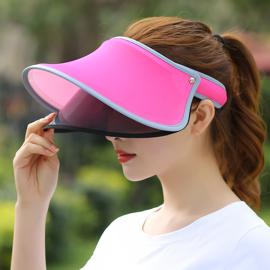 サンバイザー レディース 女性用 つば広 2重 2WAY 商品画像3