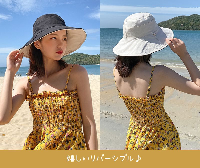 帽子 バケットハット つば広帽子 レディース 女性 シンプル 商品画像5