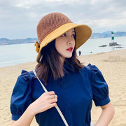 帽子 ストローハット レディース 婦人 女性 大人 ファッション小物 ファッション雑貨 リボン 紐付き 通気性 かわいい シンプル おしゃれ お出かけ 外出