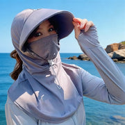 帽子 ハット フェイスカバー付き 日よけ帽子 無地 レディース 日焼け対策 紫外線対策 紐 サイズ調節可能 自転車 サイクル ウォーキング アウトドア 旅行 お出かけ カジュアル おしゃれ 女性用