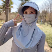 帽子 ハット フェイスカバー付き 日よけ帽子 無地 レディース 日焼け対策 紫外線対策 紐 サイズ調節可能 自転車 サイクル ウォーキング アウトドア 旅行 お出かけ カジュアル おしゃれ 女性用