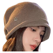 ニット帽 ビーニー ワッチキャップ 帽子 レディース 女性用 ぼうし ツバ付き 深め ソリッドカラー シンプル カジュアル 暖かい あったか 防寒 寒さ対策 ファッション小物 お出掛け