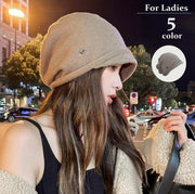 ニット帽 ビーニー ワッチキャップ 帽子 レディース 女性用 ぼうし ツバ付き 深め ソリッドカラー シンプル カジュアル 暖かい あったか 防寒 寒さ対策 ファッション小物 お出掛け