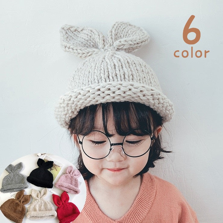 ニット帽 ニットキャップ 耳付き キッズ 子供 男女兼用 商品画像