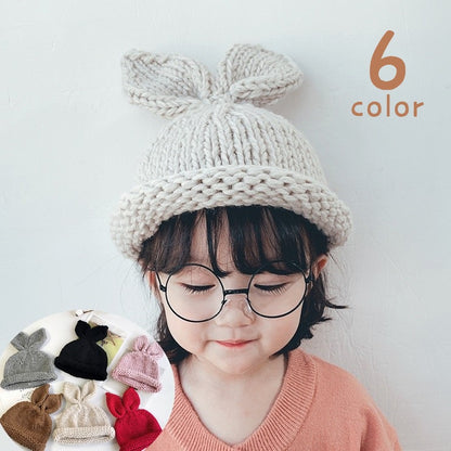 ニット帽 ニットキャップ 耳付き キッズ 子供 男女兼用 商品画像