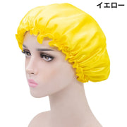 ナイトキャップ サテン調 レディース 女性 ヘアキャップ キャップ 帽子 夜 夜間 就寝用 ロングヘア 保湿 美髪 ヘアケア ダメージケア 摩擦対策 無地 単色 光沢 母の日 プレゼント 睡眠 快眠グッズ 抜け毛 寝癖 カラバリ豊富 シンプル 無地 上品 おしゃれ かわいい女性 婦人
