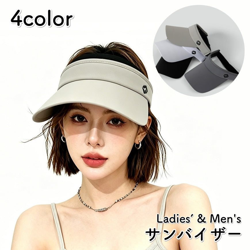 サンバイザー キャップ 帽子 男女兼用 レディース メンズ つば広 サイズ調節可能 日よけ 紫外線対策 おしゃれ シンプル カジュアル お出かけ アウトドア レジャー 旅行 女性用 男性用