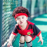 ニット帽 ウィッグキャップ 帽子 ぼうし キッズ ベビー 女の子 男の子 赤ちゃん 子供用 アフロヘア風 かつら風 カツラ風 ファッション小物 ユニーク おもしろい おしゃれ かわいい カラバリ豊富 ブラウン 茶 ピンク ブルー