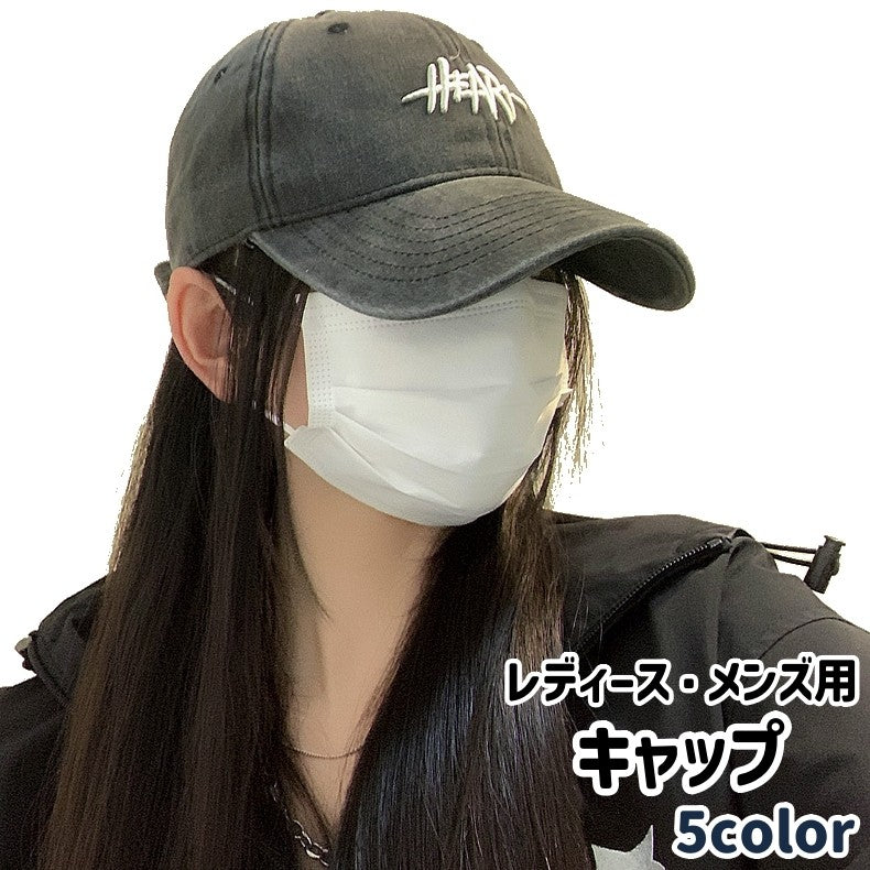 キャップ ベースボールキャップ 野球帽 レディース メンズ 男女兼用 ユニセックス 帽子 ぼうし ハット 英字 ロゴ 刺繍 サイズ調節可能 日よけ 紫外線対策 UV対策 ウォッシュ加工 つば付き デニム調 シンプル カジュアル おしゃれ 普段使い お出かけシーン アウトドア スポーツ観戦