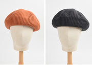ベレー帽 ベレーキャップ 帽子 ぼうし レディース リブ ニット シンプル ベーシック おしゃれ かわいい 大人可愛い 無地 単色 定番 お出かけ カジュアル デイリー 女性用 婦人用