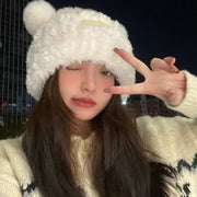 ファーハット 帽子 ぼうし レディース 女性用 クマ 耳付き フェイクファー もこもこ ふわふわ カジュアル 可愛い おしゃれ あったか 暖かい 防寒 ファッション小物 秋冬