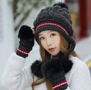 ニット帽 ニットキャップ レディース 女性用 帽子 ぼうし ポンポン付き あったか 暖かい かわいい おしゃれ キュート