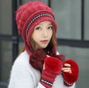 ニット帽 ニットキャップ レディース 女性用 帽子 ぼうし ポンポン付き あったか 暖かい かわいい おしゃれ キュート