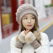 ニット帽 ニットキャップ レディース 女性用 帽子 ぼうし ポンポン付き あったか 暖かい かわいい おしゃれ キュート