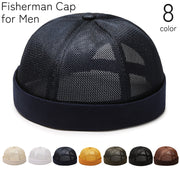 フィッシャーマンキャップ ロールキャップ メンズ レディース 帽子 ぼうし つばなし メッシュ 通気性 涼しい ユニセックス 無地 単色 シンプル おしゃれ