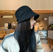 チューリップハット 帽子 レディース 薄手 前長め 後ろ短め アシンメトリーつば 夏用 日よけ バケットハット サンハット 旅行 散歩 普段使い