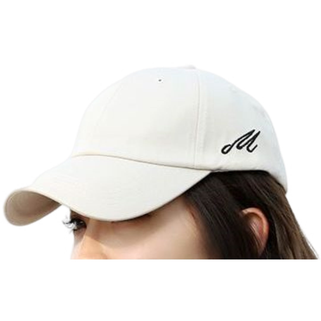 ベースボールキャップ 野球帽 レディース 帽子 つば長 深め サイド×M×ベージュ バリエーション画像